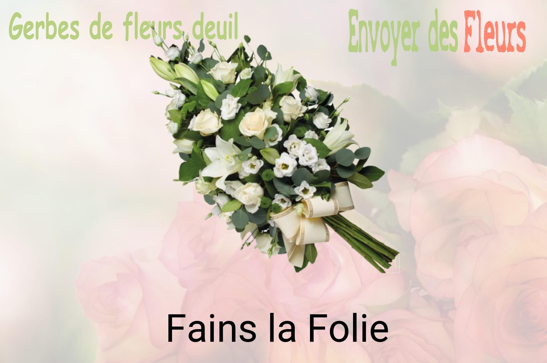 Gerbe de fleurs de deuil livrée à Fains-la-Folie